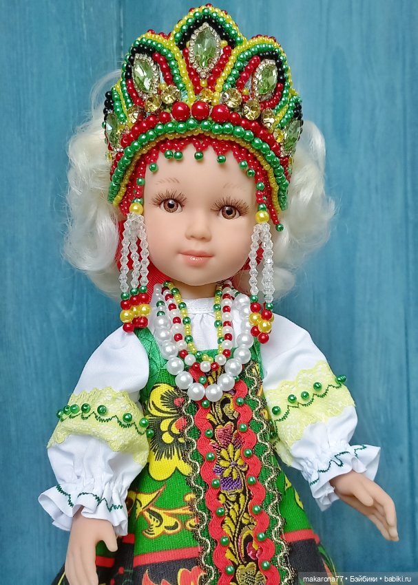 Русский костюм для кукол Паола Рейна 32 см (фото 3)