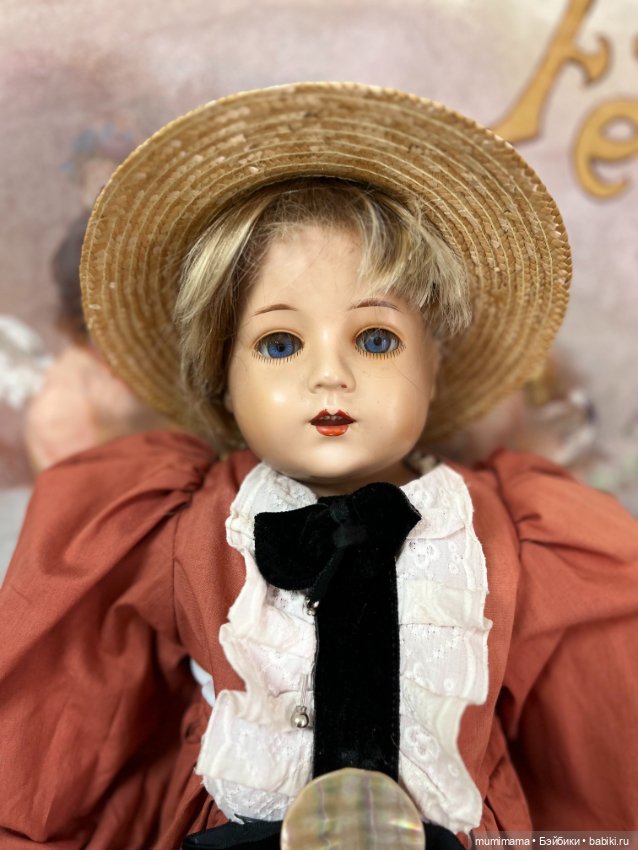 Антикварная кукла из целлулоида Schildkröte 1926 рост 66 см