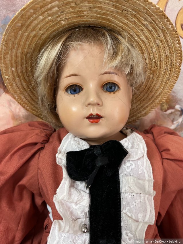 Антикварная кукла из целлулоида Schildkröte 1926 рост 66 см