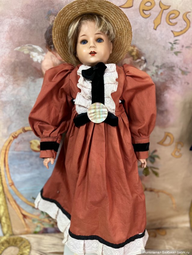 Антикварная кукла из целлулоида Schildkröte 1926 рост 66 см (фото 10)