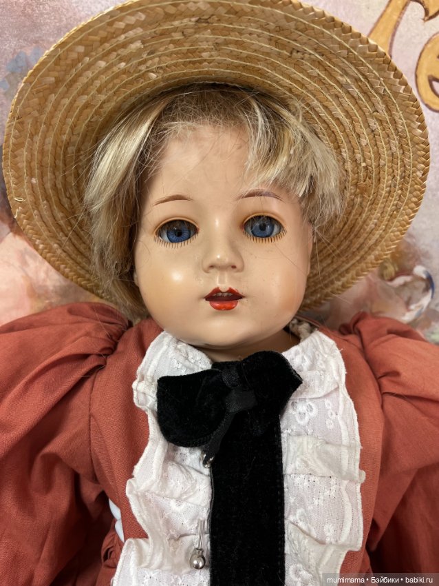 Антикварная кукла из целлулоида Schildkröte 1926 рост 66 см