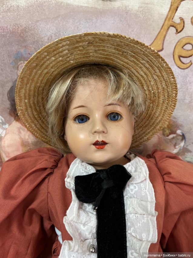 Антикварная кукла из целлулоида Schildkröte 1926 рост 66 см (фото 9)
