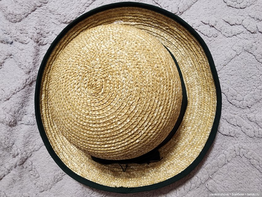 Детская винтажная школьная соломенная шляпка