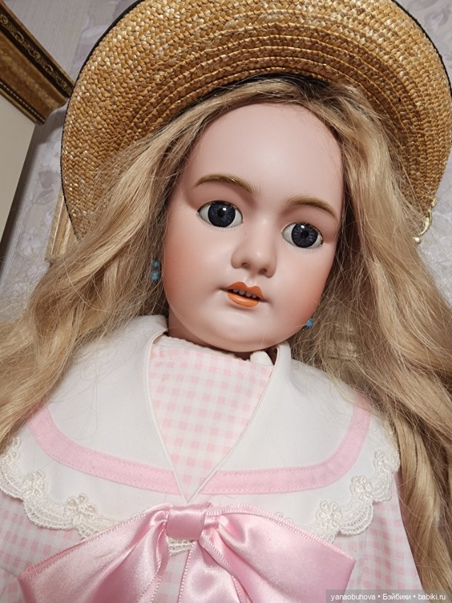 Детская винтажная школьная соломенная шляпка (фото 8)