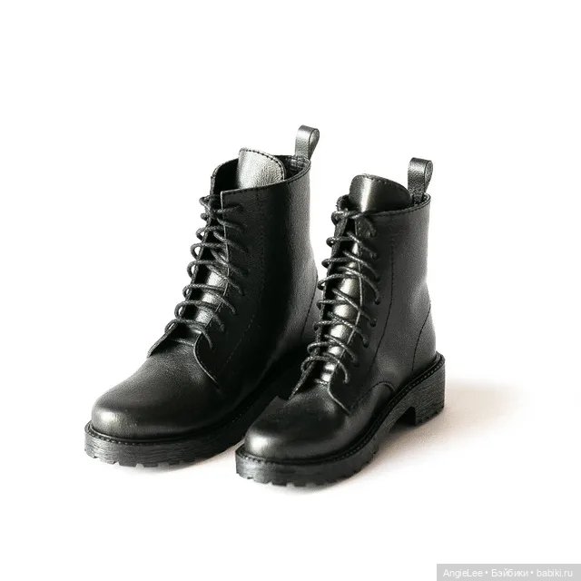 Берцы ботинки черные для кукол BJD SD 1/3 70+