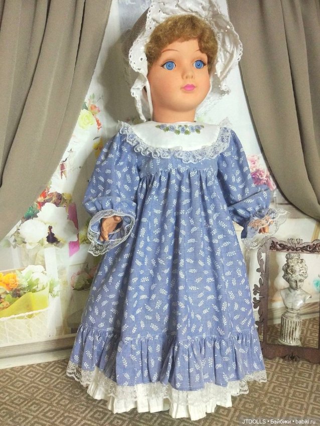 Платье для антикварной, винтажной куклы (фото 3)