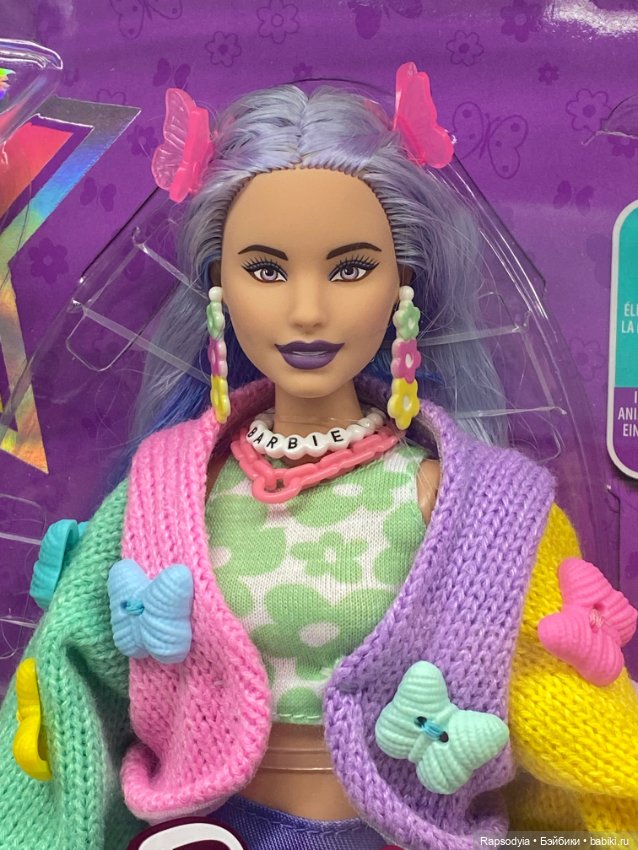 Барби экстра с лавандовыми волосами (фото 2)