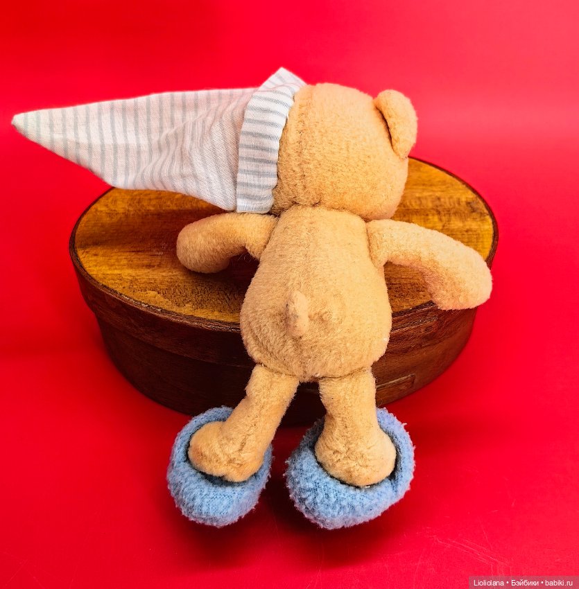 Винтажный мишка-болтушка. Игрушка для куклы (фото 3)