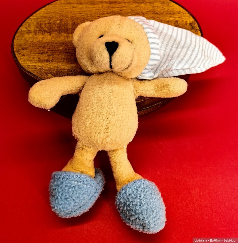 Винтажный мишка-болтушка. Игрушка для куклы (фото 4)