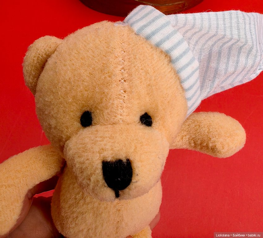 Винтажный мишка-болтушка. Игрушка для куклы (фото 5)