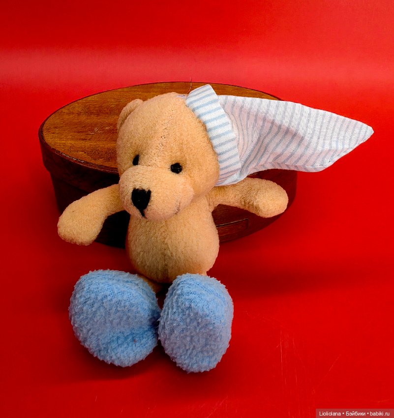 Винтажный мишка-болтушка. Игрушка для куклы