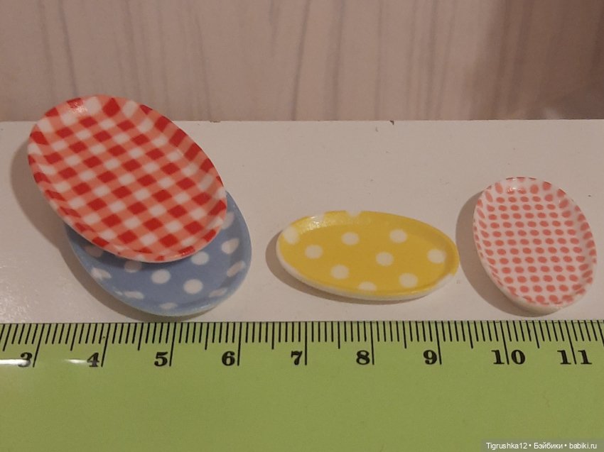 Набор тарелок — Миниатюра для кукол (фото 8)