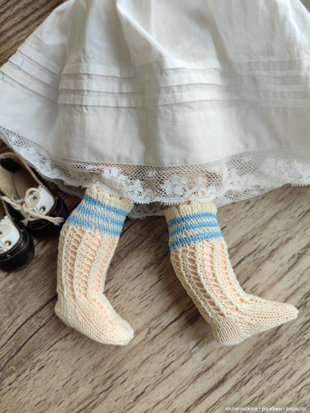 Гольфы для "кабинетных" антик. кукол. Скидка (фото 4)