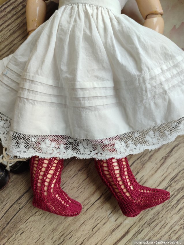 Гольфы для "кабинетных" антик. кукол. Скидка (фото 7)