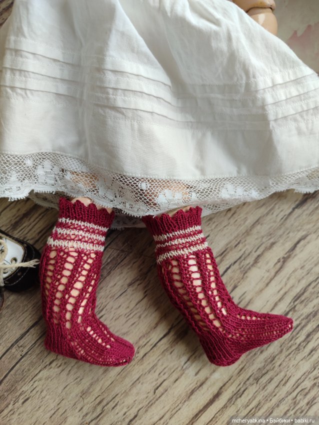 Гольфы для "кабинетных" антик. кукол. Скидка (фото 5)