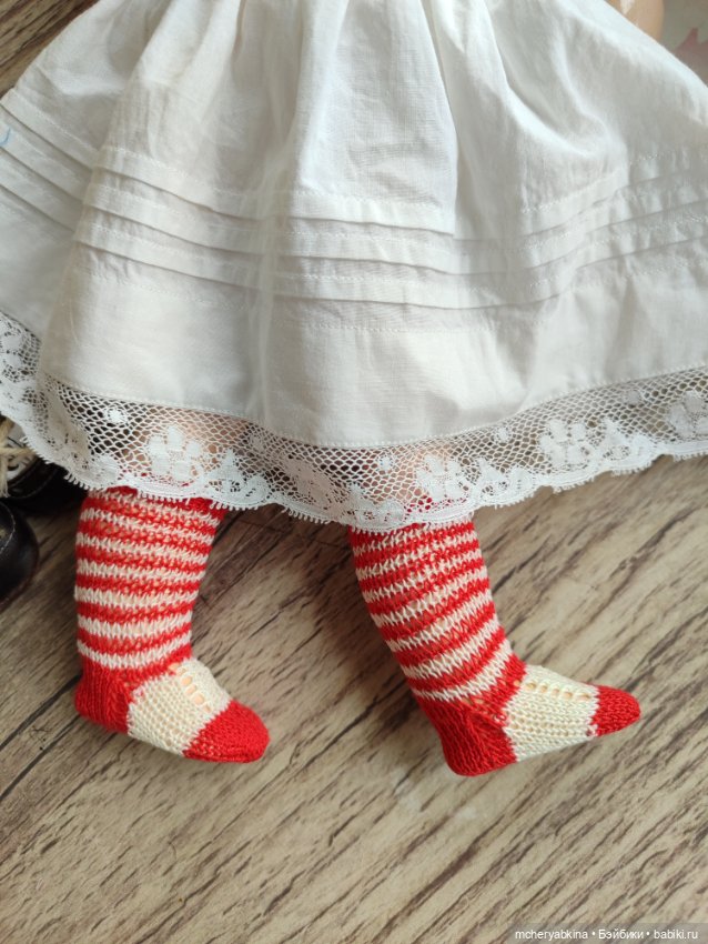 Гольфы для "кабинетных" антик. кукол. Скидка (фото 6)