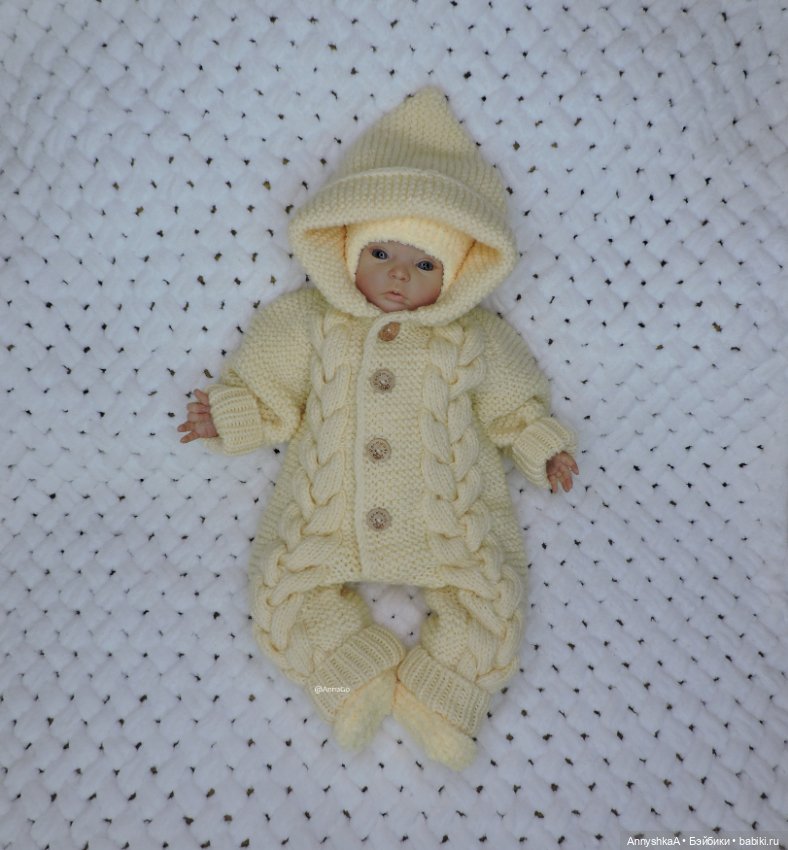 Комбинезон,шапочка и пинетки 54-62 (фото 2)