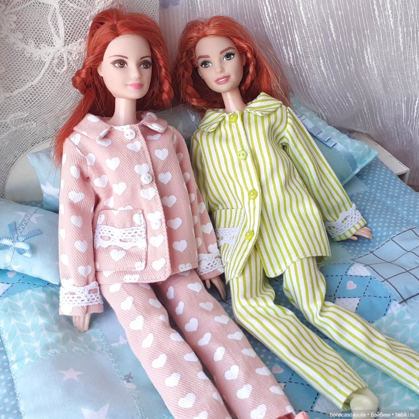 Пижамы для Барби Barbie Курточка Брюки Классический стиль
