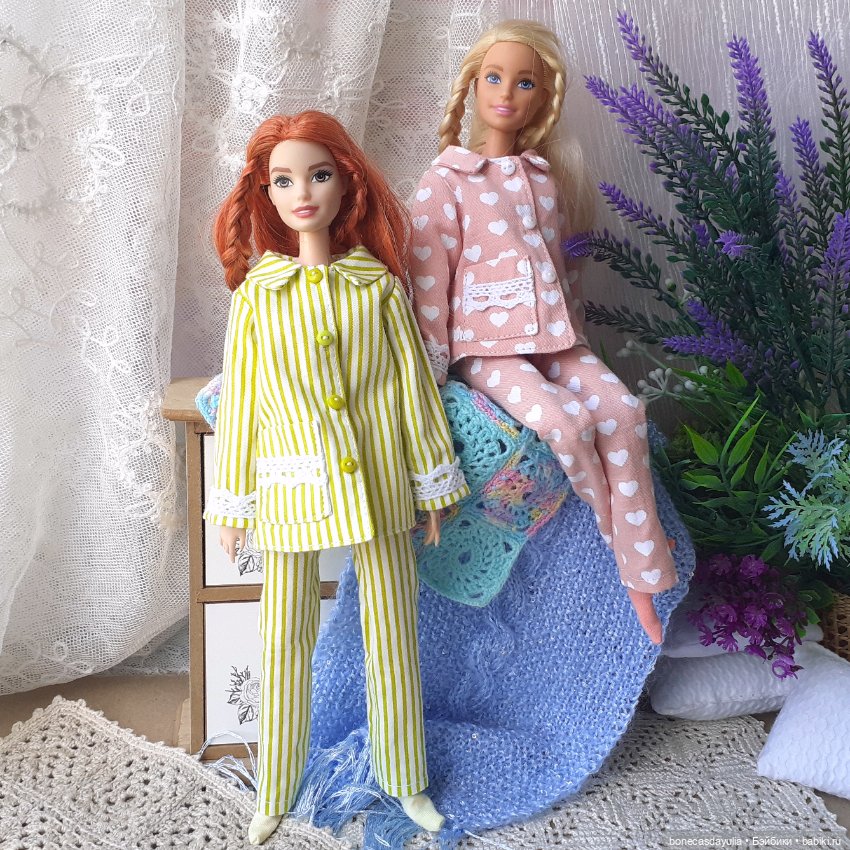Пижамы для Барби Barbie Курточка Брюки Классический стиль