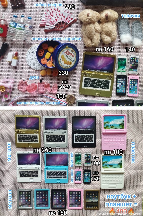 Аксессуары для Барби: гаджеты, еда, посуда (фото 7)