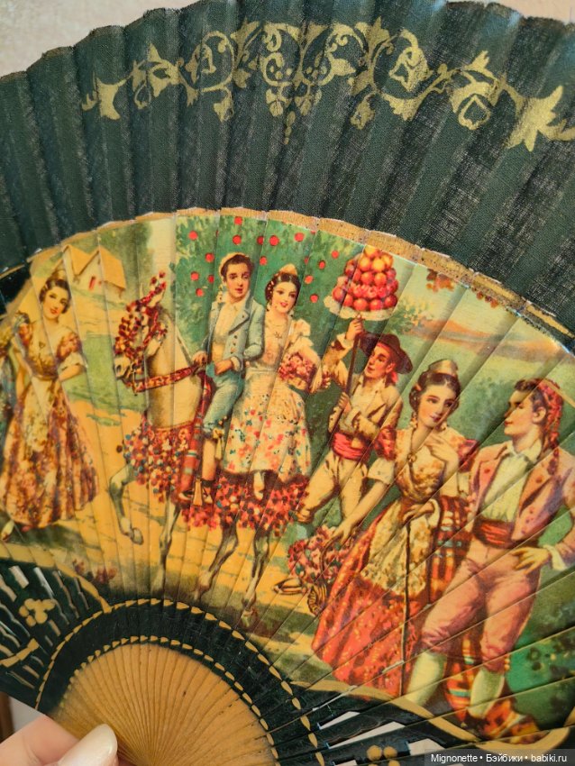 Старинный веер, Европа — Другое для антикварных кукол (фото 4)