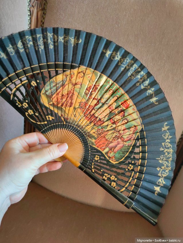 Старинный веер, Европа — Другое для антикварных кукол