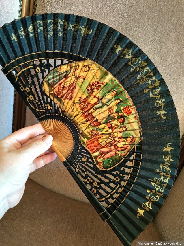 Старинный веер, Европа — Другое для антикварных кукол (фото 6)