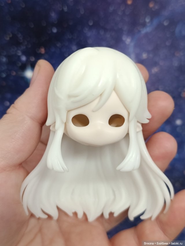 Некрашенная голова кошки из рисовых историй (Minty)