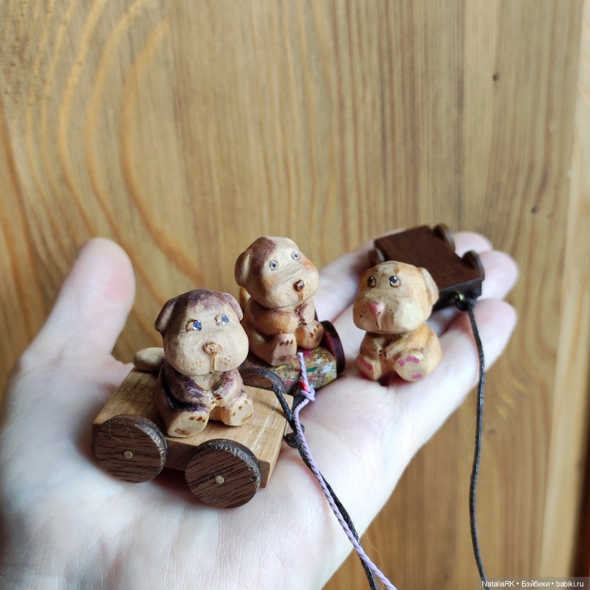 Каталочки со зверушками — Авторские игрушки (фото 7)