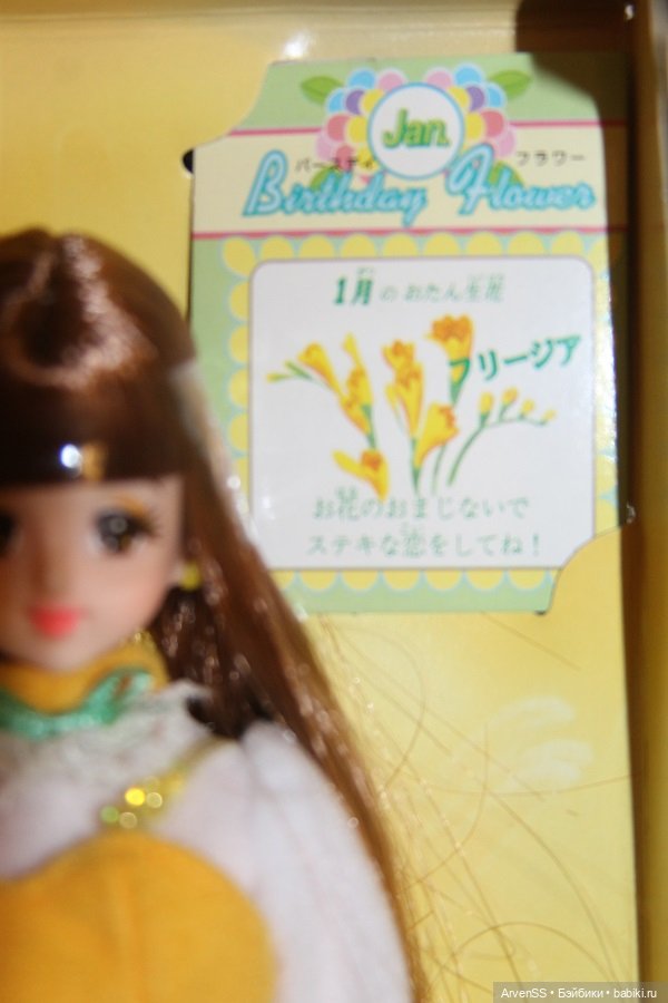 Винтажная Дженни из второй серии Calendar Girl 1998 Birth Flower — Freesia (фото 8)