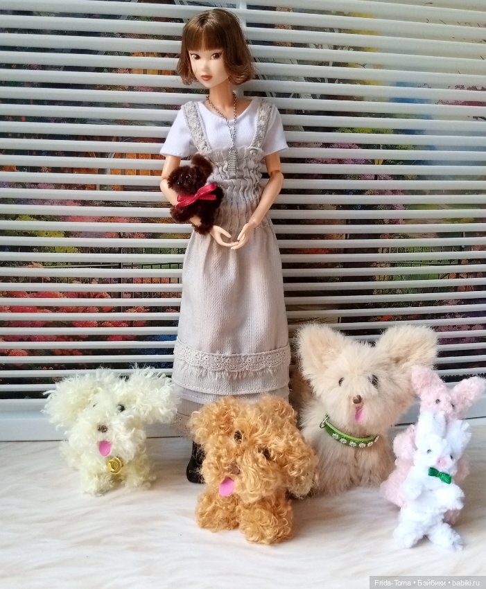 Щенок зайчик игрушка пушистая для Барби Поппи интегрити мальтипу