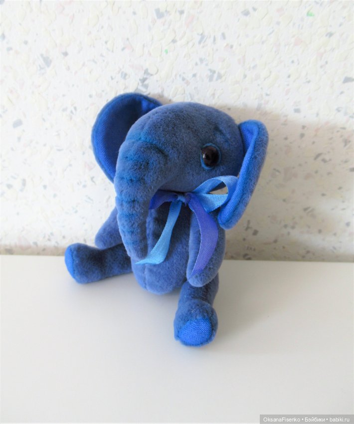 Синий слоник — Авторские игрушки (фото 5)
