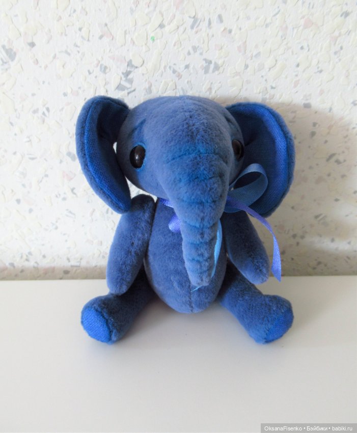 Синий слоник — Авторские игрушки (фото 3)