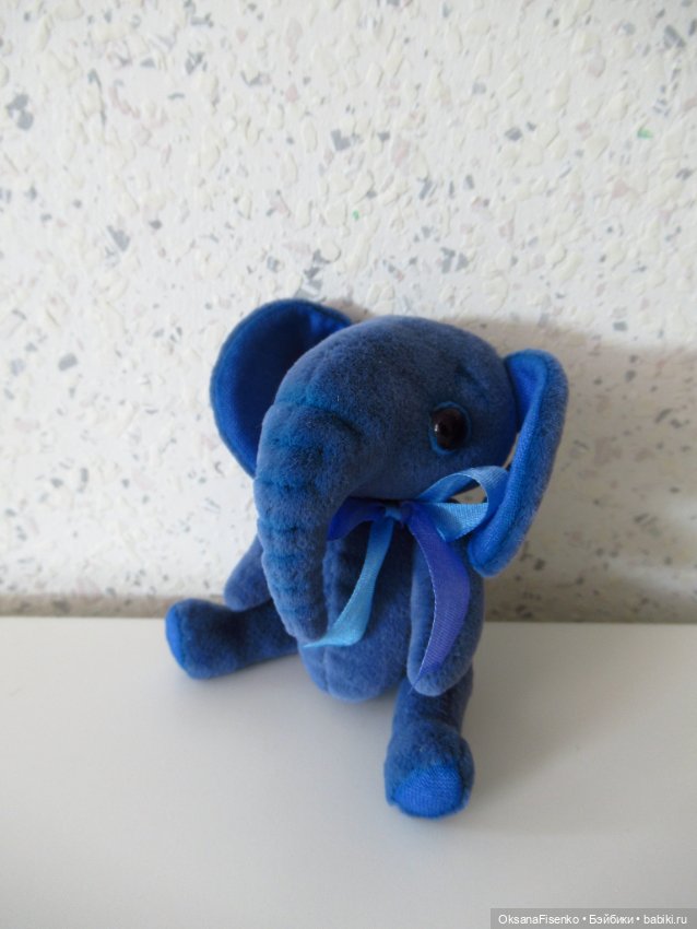 Синий слоник — Авторские игрушки (фото 4)