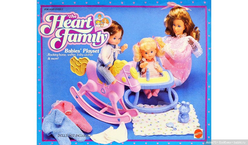 Набор игровой Barbie heart family (rosebud) ходунки, лошадка, одежда