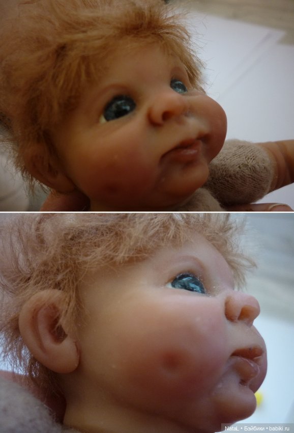 Малыш с ямочками на щечках ООАК из полимерной пластики (фото 5)