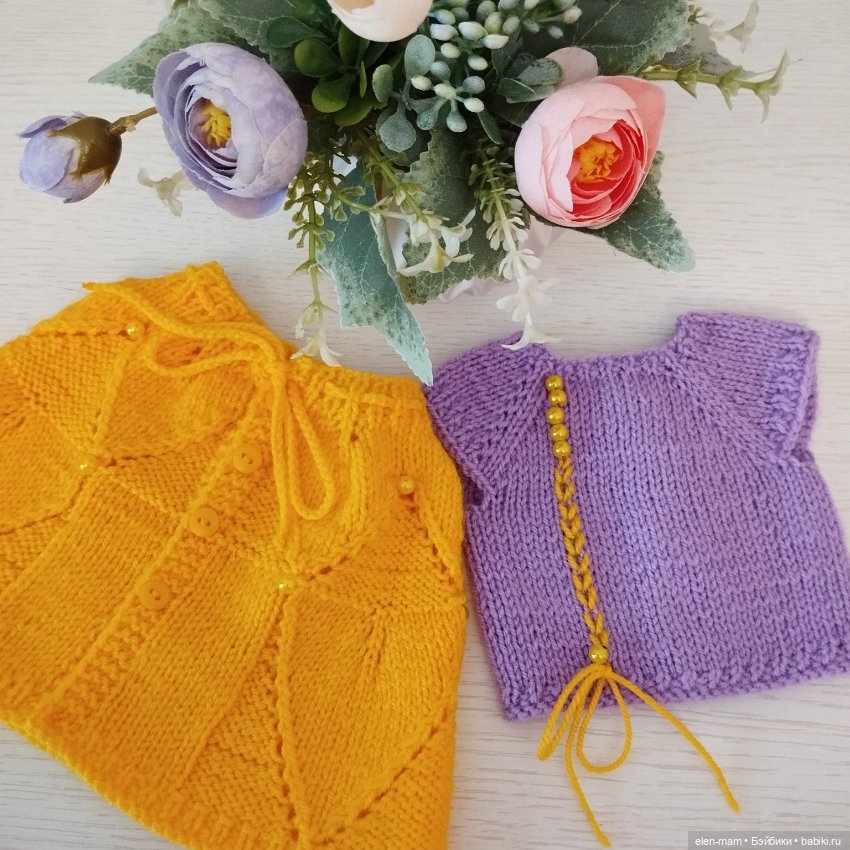 Вязаные комплекты для кукол Gotz, Vestida de Azul, Mariquita Perez (фото 4)