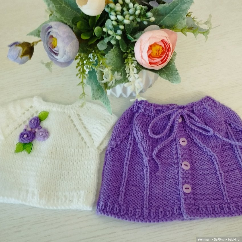 Вязаные комплекты для кукол Gotz, Vestida de Azul, Mariquita Perez (фото 7)