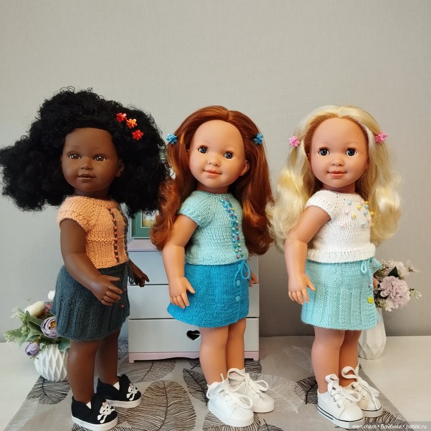 Вязаные комплекты для кукол Gotz, Vestida de Azul, Mariquita Perez (фото 8)