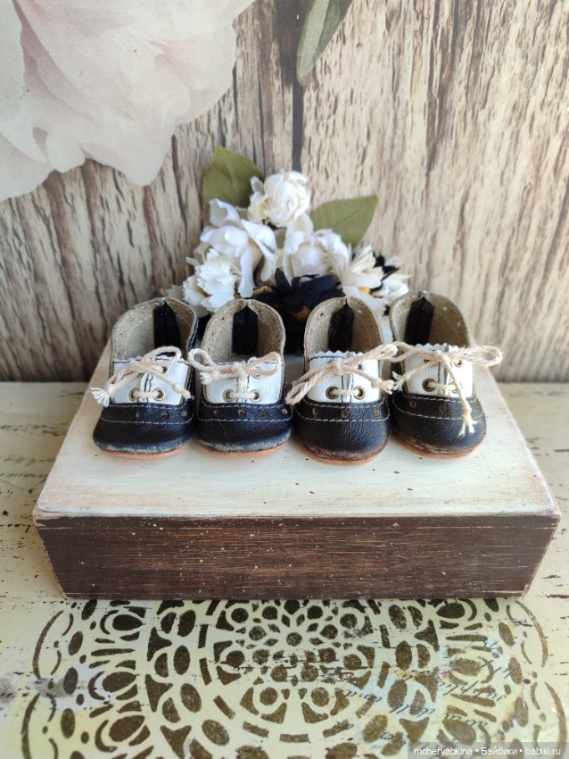 Туфли "Оксфорд" для антик.кукол. Скидка
