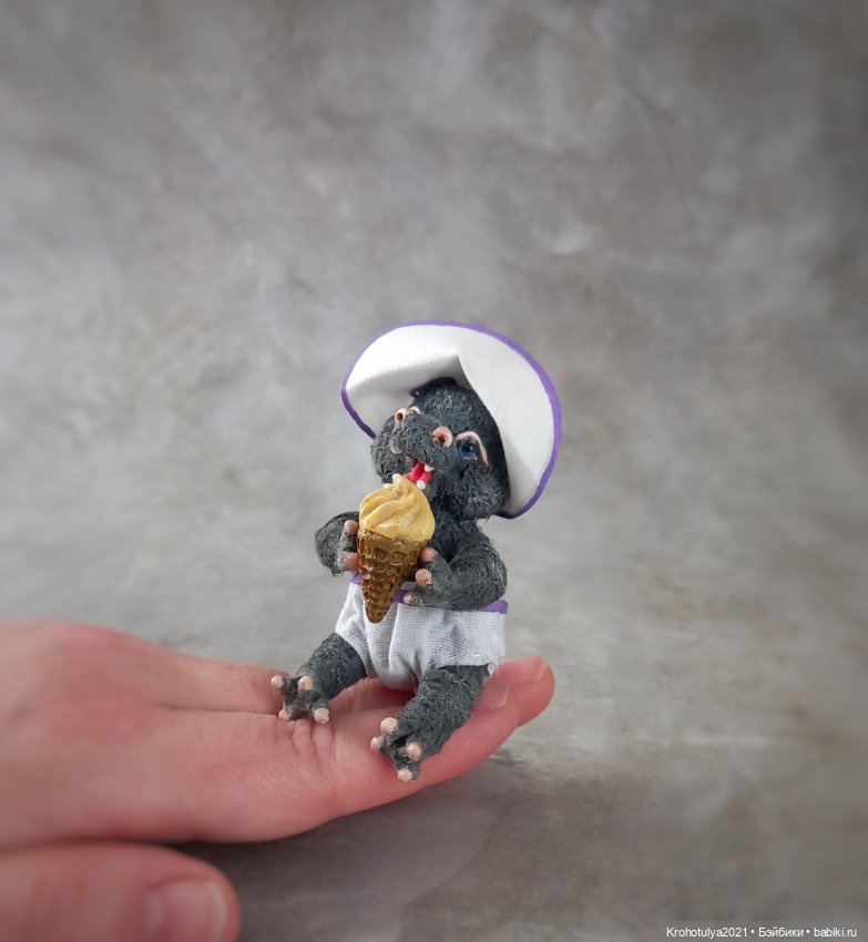 Бегемотик на пляже — Авторские игрушки (фото 5)