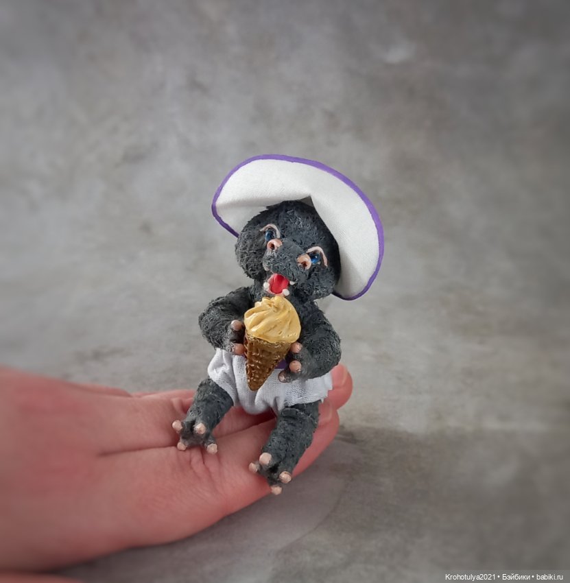 Бегемотик на пляже — Авторские игрушки (фото 4)