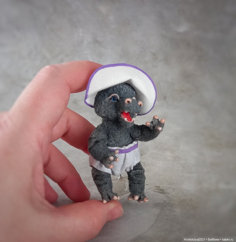 Бегемотик на пляже — Авторские игрушки (фото 2)