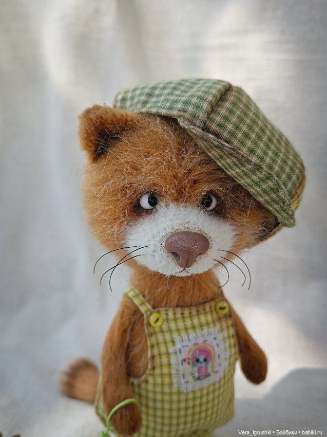 Котик с паровозом — Авторские игрушки (фото 2)