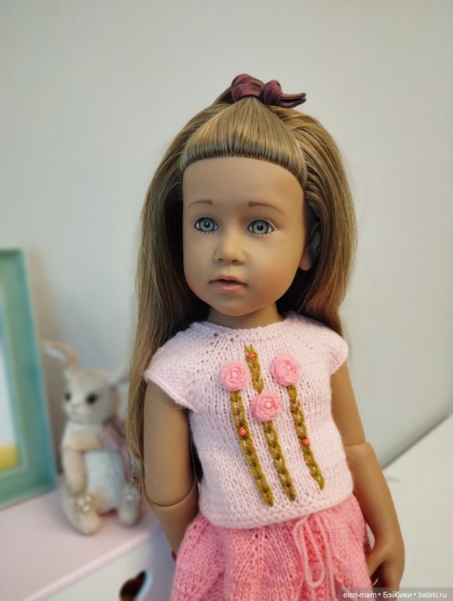 Вязанный комплект для кукол 45-50 см (фото 3)
