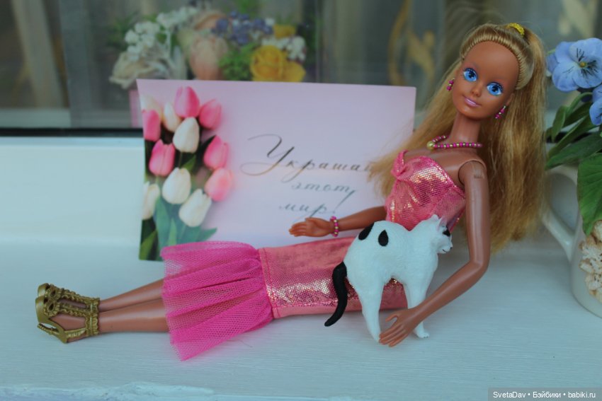 Журнал Барби мода 1994 года и статуэтки котики (фото 10)