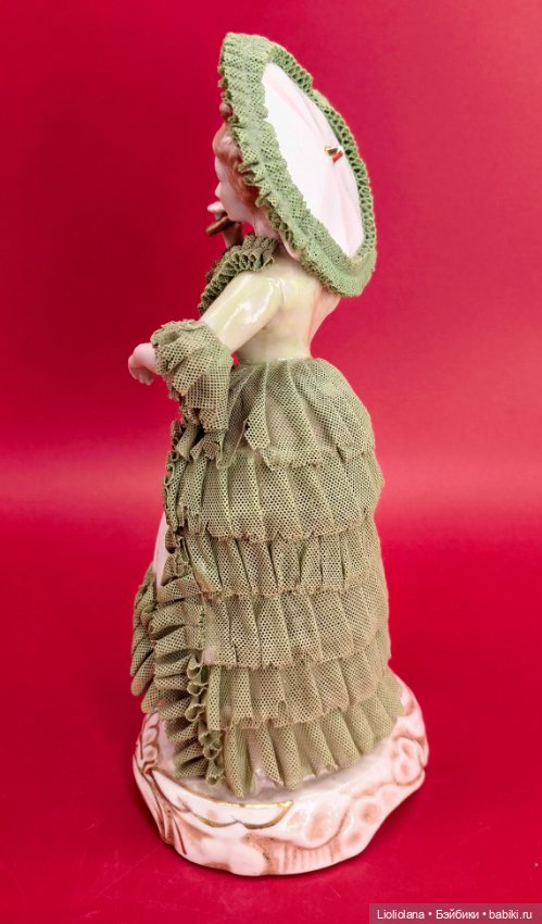 Фарфоровая статуэтка Дама С Зонтом Япония (фото 7)