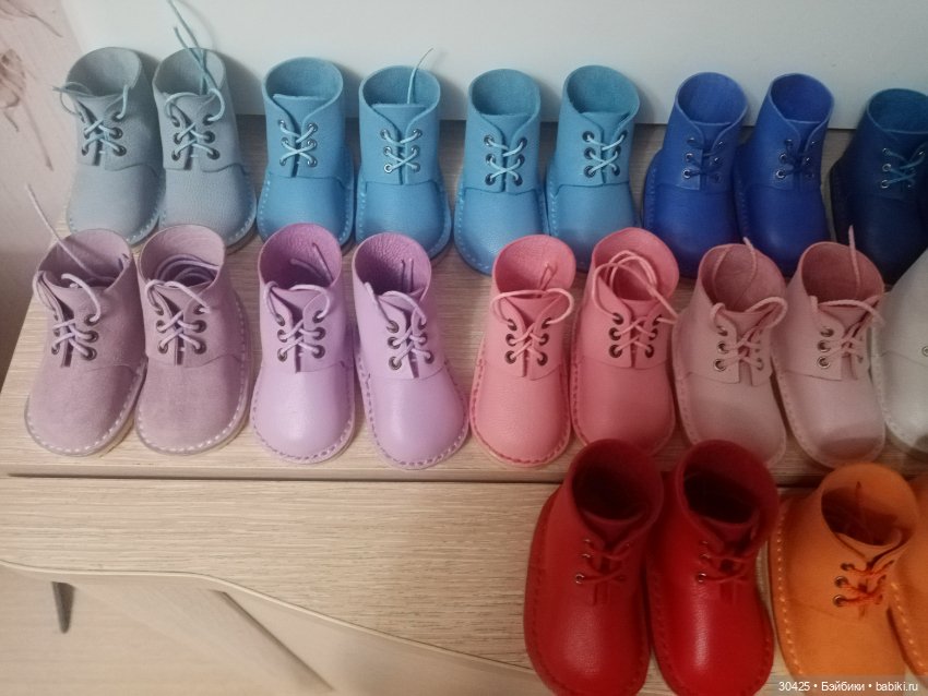 Ботинки из натуральной кожи для кукол Готц 36 см (фото 2)