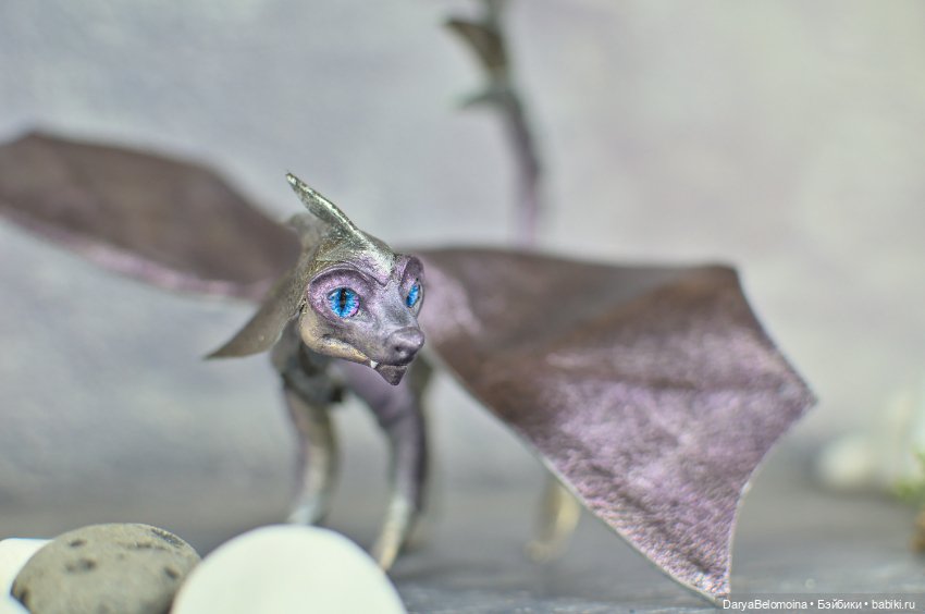 Фиолетовый дракончик — Авторские игрушки (фото 6)