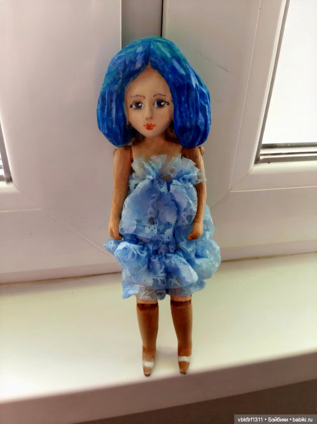 Мальвина - куколка из дерева (фото 7)